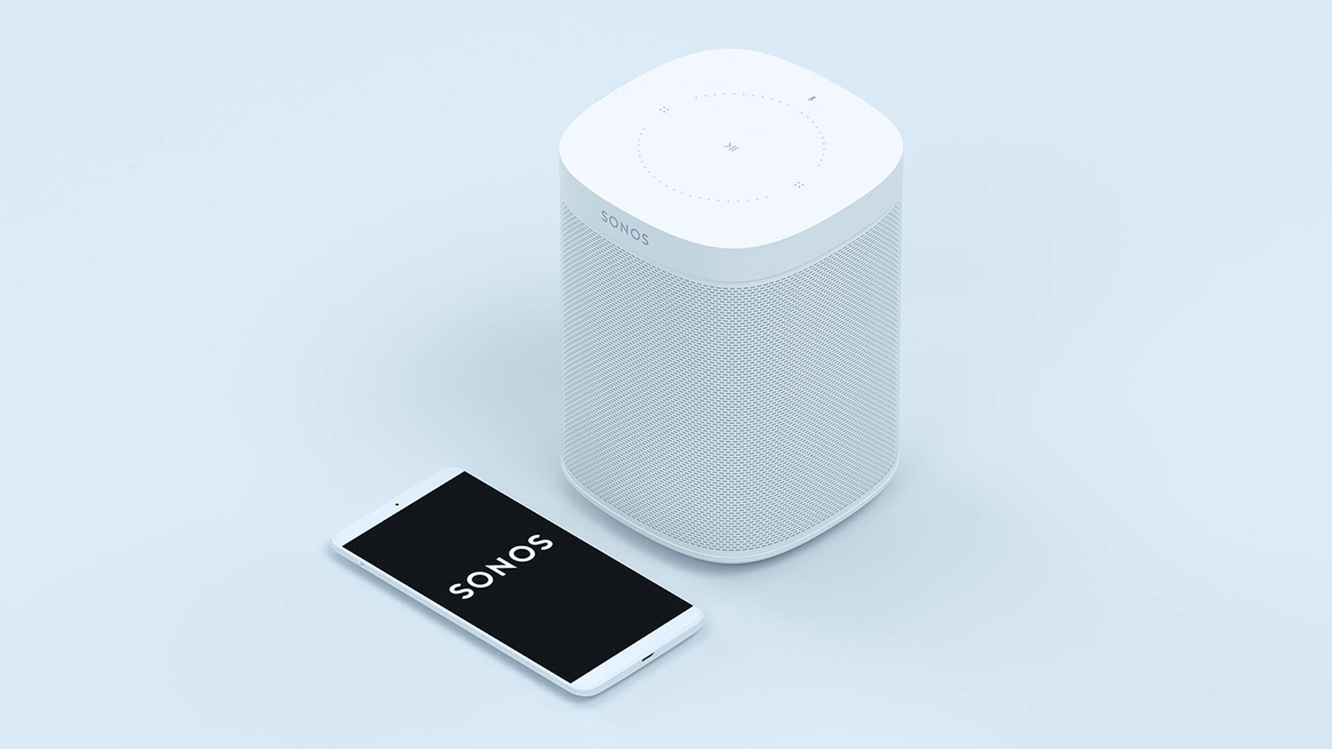 Sonos One Smart Speaker mit eingebauter Alexa Sprachsteuerung