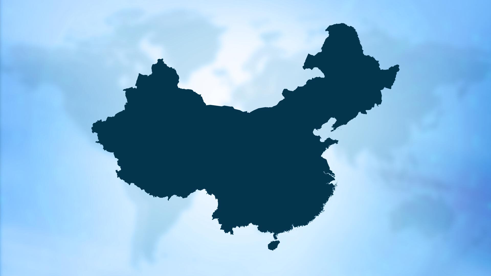 Stylized map of China