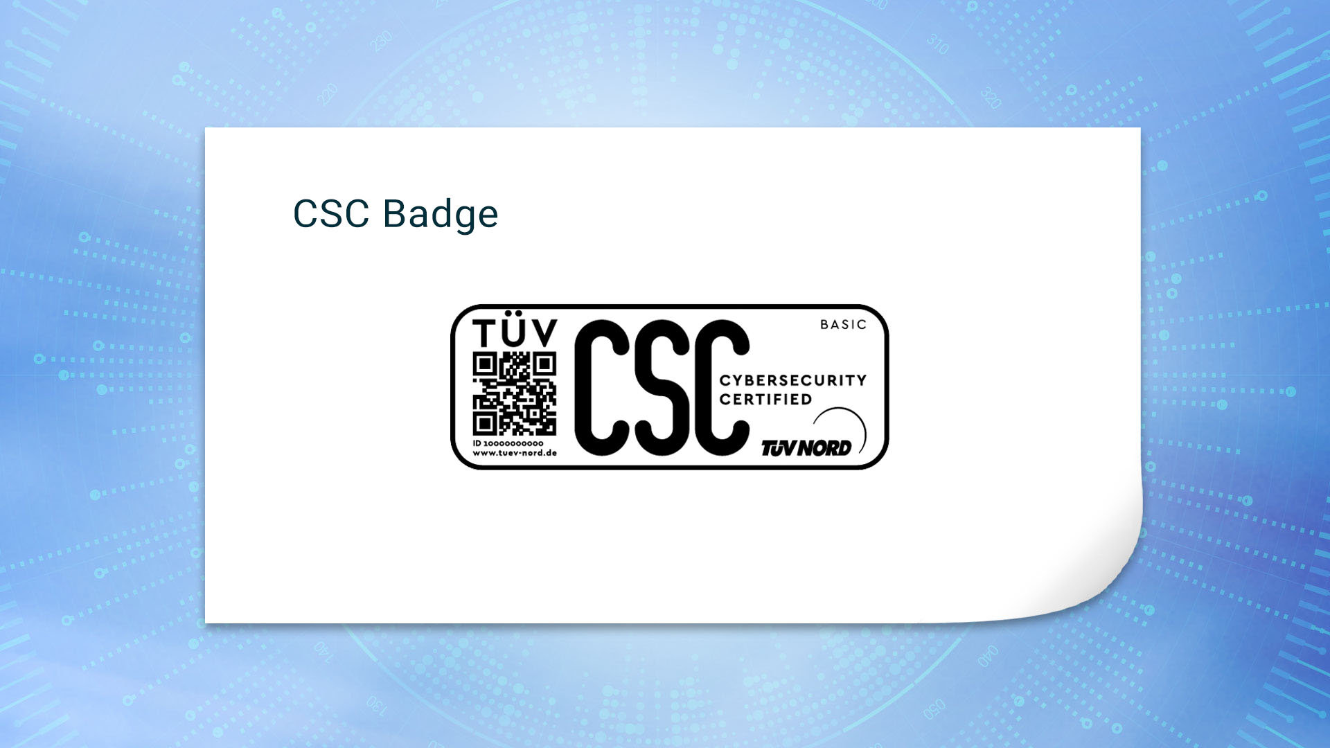 CSC 'Cybersecurity Certified' label
