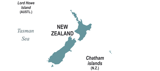 Land Neuseeland und Chathaminseln (Kartendarsstellung)