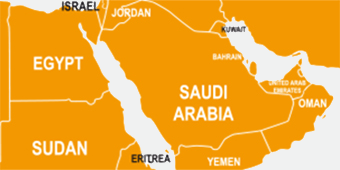 Landkarte von Saudi Arabien