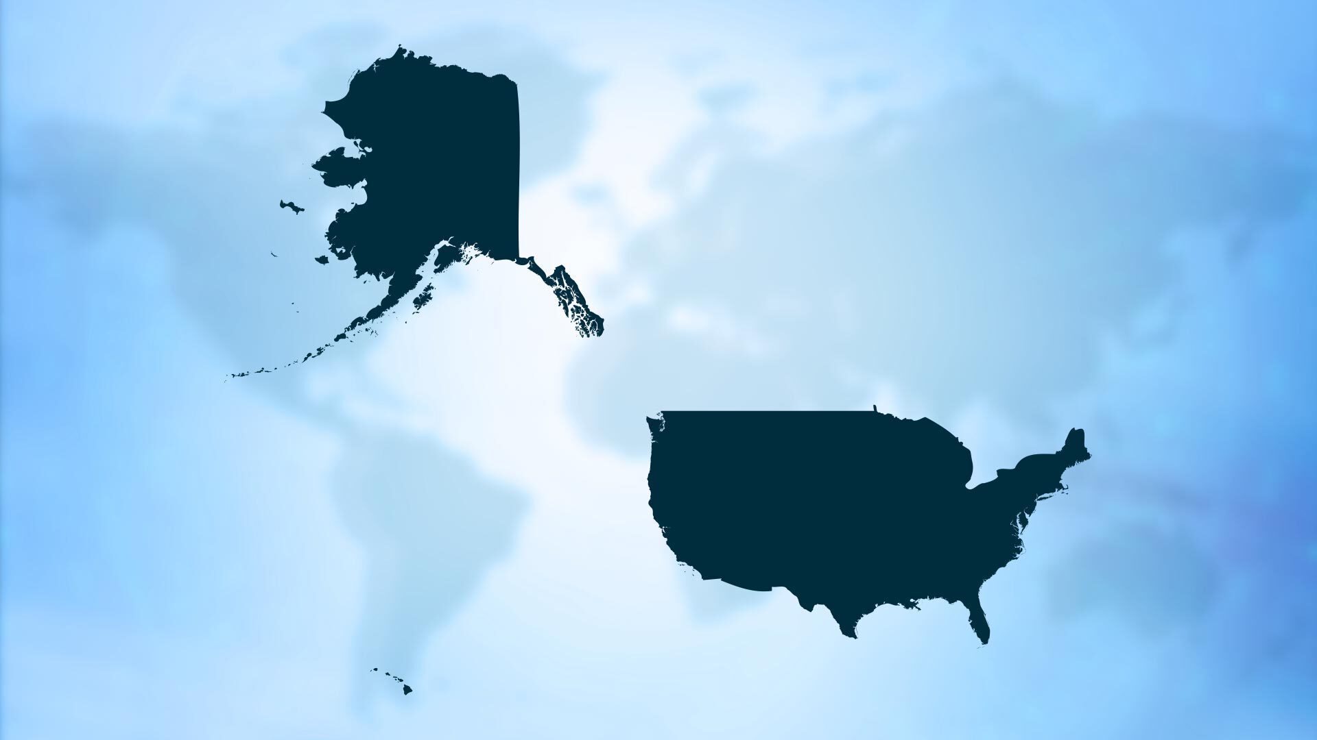 Stylized map of USA